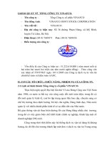 KẾT QUẢ HOẠT ĐỘNG SẢN XUẤT KINH DOANH CỦA Tổng công ty cổ phần VINAFCO