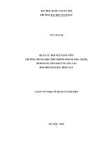 Quản lý đội ngũ giáo viên trường trung học phổ thông hoàng hoa thám, tỉnh hưng yên đáp ứng yêu cầu đổi mới giáo dục hiện nay 