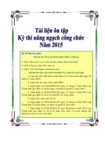 Tài liệu ôn tập Kỳ thi nâng ngạch công chức Năm 2015 trọn bộ (FULL)