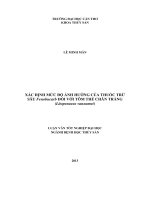xác định mức độ ảnh hưởng của thuốc trừ sâu fenobucarb đối với tôm thẻ chân trắng (litopenaeus vannamei)