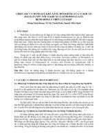 CHỌN LỌC VÀ ĐÁNH GIÁ KHẢ NĂNG ĐỐI KHÁNG CỦA VI KHUẨN BACILLUS SPP. VỚI VI KHUẨN XANTHOMONAS GÂY BỆNH ĐỐM LÁ TRÊN CẢI NGỌT