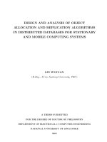 Design and analysis of object allocation and replication algorithms in distributed databases for stationary and mobile computing systems 