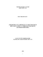 ảnh hưởng của chitosan và chất bảo quản đến chất lượng và thời gian bảo quản sản phẩm tôm chua