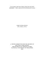 Cultural revolution and collective memory the case of five intellectuals 