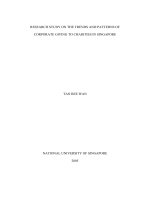 Research study on the trends and patterns of corporate giving to charities in singapore 