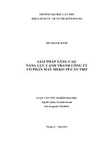 giải pháp nâng cao năng lực cạnh tranh công ty cổ phần may meko tp cần thơ