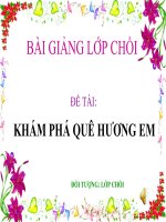 Bài giảng điện tử mầm non lớp Chồi đề tài Khám phá quê hương em