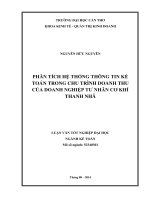 phân tích hệ thống thông tin kế toán trong chu trình doanh thu của doanh nghiệp tư nhân cơ khí thanh nhã