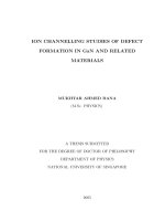 Ion channeling studies of defect formation in gan and related materials 