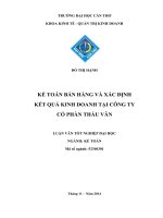 kế toán bán hàng và xác định kết quả kinh doanh tại công ty cổ phần thầu vân