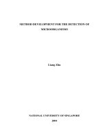 Method development for the detection of microorganisms 