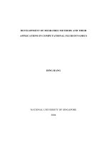 Development of mesh free methods and their applications in computational fluid dynamics 