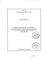 Nghiên cứu một số yếu tố ảnh hưởng đến độ ổn định của thuốc tiêm haloperidol