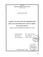 Nghiên cứu một số yếu tố ảnh hưởng đến khả năng giải phóng dược chất từ thuốc đạn quinin sulfat