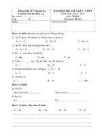 Đề kiểm tra giữa học kì 1 lớp 2 năm học 2013   2014 trường tiểu học kim an, hà nội 