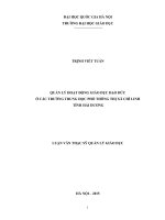 Quản lý hoạt động giáo dục đạo đức ở các trường trung học phổ thông thị xã chí linh tỉnh hải dương 
