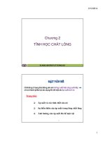 Bài giảng Chương 2: Tĩnh học chất lỏng