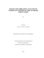 Sound and vibration analysis of compliant piezoelectric enabled structures 