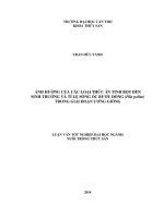 ảnh hưởng của các loại thức ăn tinh bột đến sinh trưởng và tỉ lệ sống ốc bươu đồng (pila polita) trong giai đoạn ương giống