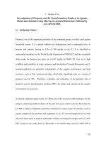 Investigation and application of liquid chromatography mass spectrometry in the analysis of polar, less volatile and thermal unstable organic pollutants in environmental and biological samples 5 