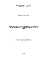 thành phần động vật đáy (zoobenthos) trên sông hậu thuộc ven bờ sông thành phố cần thơ vào mùa khô