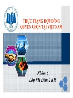 Thực trạng hợp đồng quyền chọn tại việt nam 