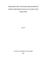 Noise reduction and source recognition of partial discharge signals in gas insulated substation 