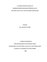 A genre investigation of higher degree research proposals in english language and english literature