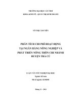 phân tích chi phí hoạt động tại ngân hàng nông nghiệp và phát triển nông thôn chi nhánh huyện trà cú