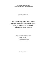 phân tích hiệu quả hoạt động kinh doanh tại công ty cổ phần đầu tư và tư vấn thiết kế xây dựng minh khanh
