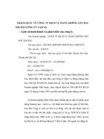 THỰC TRẠNG HOẠT ĐỘNG CỦA CÔNG TY DỊCH vụ HÀNG KHÔNG sân BAY nội bài (CÔNG TY NASCO)