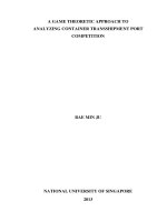 A game theoretic approach to analyzing container transshipment port competition