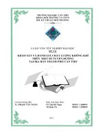 khảo sát chất lượng không khí trên một số tuyến đường tại địa bàn thành phố hồ chí minh 