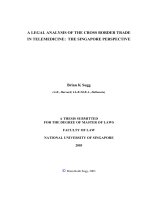 A legal analysis of the cross border trade in telemedicine the singapore perspective