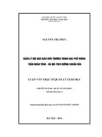 Quản lý đội ngũ giáo viên trường trung học phổ thông trần nhân tông   hà nội theo hướng chuẩn hóa 