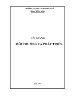 BÀI GIẢNG  MÔI TRƯỜNG VÀ PHÁT TRIỂN