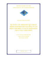 kế toán xác định kết quả hoạt động kinh doanh tại công ty cổ phần chế biến và xuất nhập khẩu thủy sản cadovimex