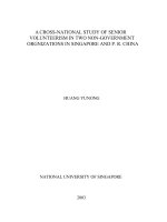 A cross national study of senior volunteerism in two non government organizations in singapore and p r  china