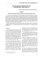 Kết quả chọn tạo giống khoai tây giai đoạn 20072008 tại Đà Lạt