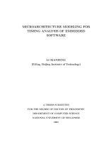 Microarchitecture modeling for timing analysis of embedded software 