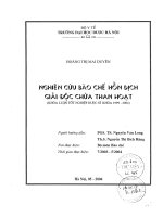 Nghiên cứu bào chế hỗn dịch giải độc chứa than hoạt