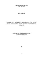 tìm hiểu quá trình phát triển phôi và ảnh hưởng của các loại giá thể đến tỷ lệ nở của ốc bươu đồng (pila polita)