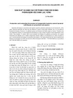 Sản xuất và đánh giá chế phẩm vi sinh đối kháng phòng bệnh héo xanh lạc, vừng