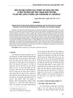 Mức độ ảnh hưởng của tương tác giữa kiểu gen và môi trường đến tính trạng sinh trưởng và dày mỡ lưng ở giống lợn Yorkshire và Landrace