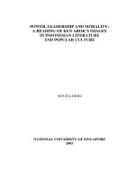 Power, leadership and morality  a reading of ken aroks images in indonesian literature and popular culture 
