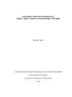Construction of femininity  girls  education in singapore, 1959 2000 