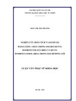 Nghiên cứu phân tích và đánh giá hàm lượng chất chống oxi hóa butyl hydroxytoluen (BHT) và butyl hydroxyanisol (BHA) trong bao bì đóng gói 