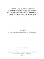 Design and analysis of load balancing scheduling strategies on distributed computer networks using virtual routing approach 
