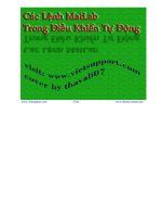 Các lệnh matlab trong điều khiển tự động