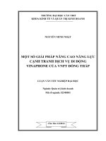một số giải pháp nâng cao năng lực cạnh tranh dịch vụ di động vinaphone của vnpt đồng tháp
